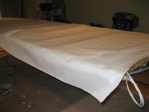 Laying out bottom fabric