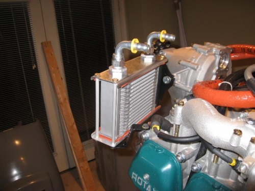 Oil cooler back view