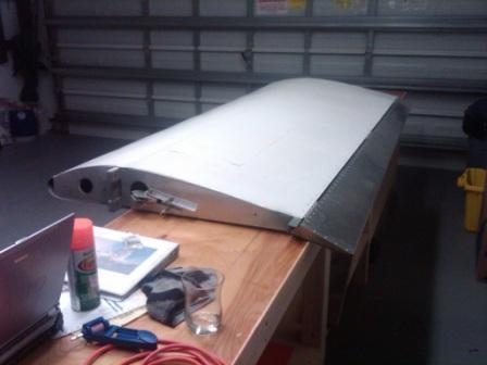 fit rt. aileron to wing