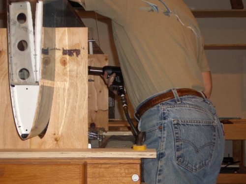 Riveting Skins To Horizontal Stabilizer