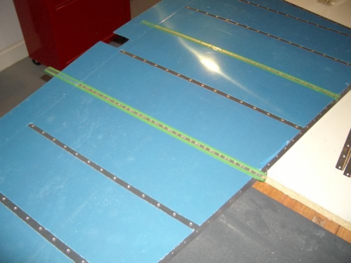 Rudder Skin Ready for Back Riveting