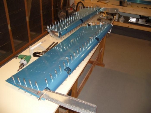 Elevator Skins Clecoes to Spars