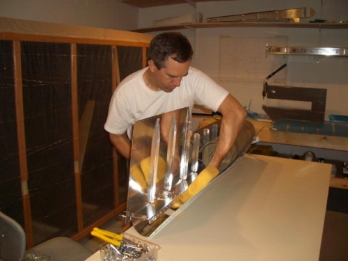 Riveting Left Skin to Spar