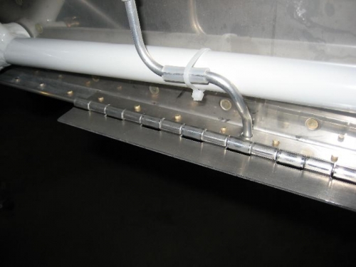 Left Bottom Cowl Hinge Riveted