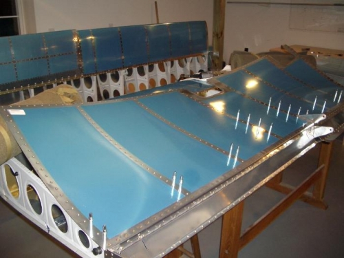 Outboard Skin Clecoed