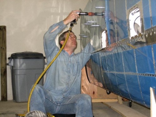 Riveting Bottom Wing Skin