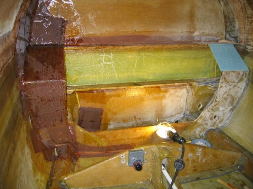 looking aft after glassing