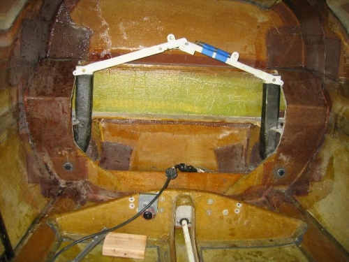 Over center linkage temp installed to keep gear lined up