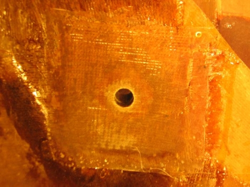 Bushing hole opened up