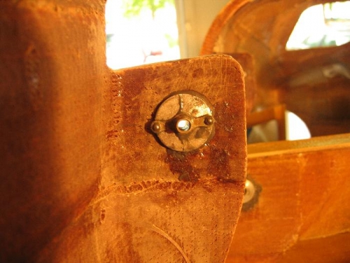 Nutplate of left aft fuselage tab