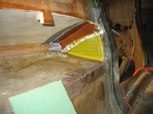 Flange curing inside forward bulkhead