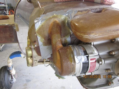 Air feed tube or alternator cooling