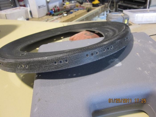 Prop backplate drilled and countersunk
