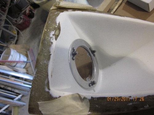 Inside of landing light holder