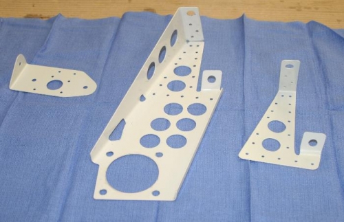 Component parts of cable mount reinforcement.