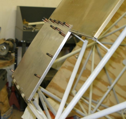 Aft end of outer skylight panel