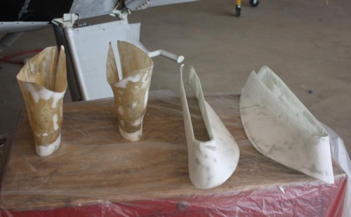 First coat of microballoons.