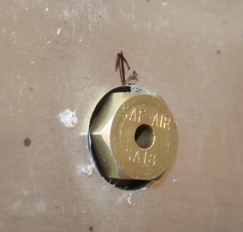 Close up of Saf-Air drain.