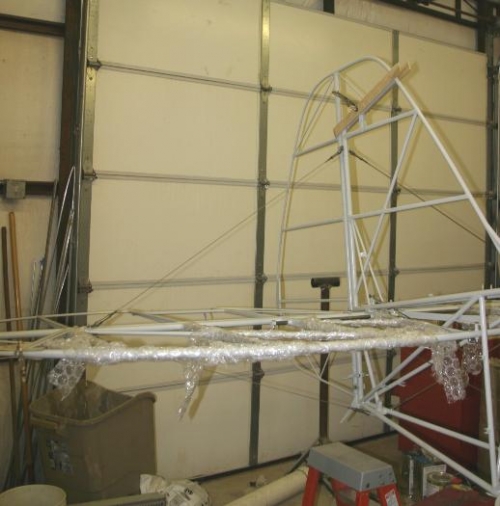 Flying wires install, rudder blocked