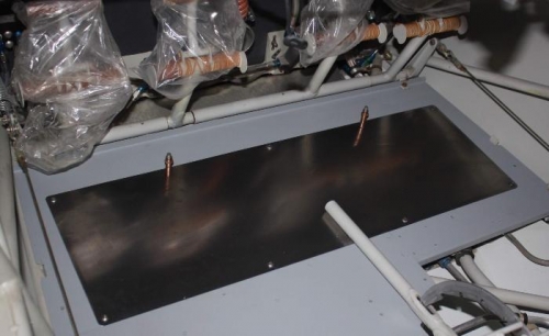 Stainless steel scuff pad.