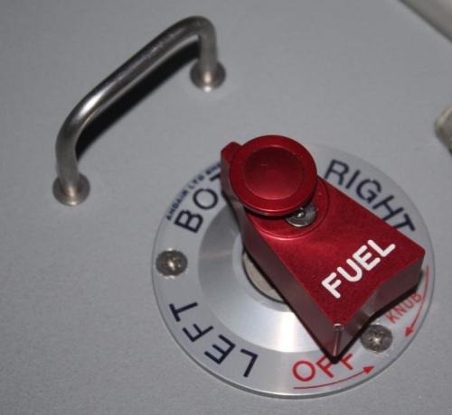 Fuel selector protected.