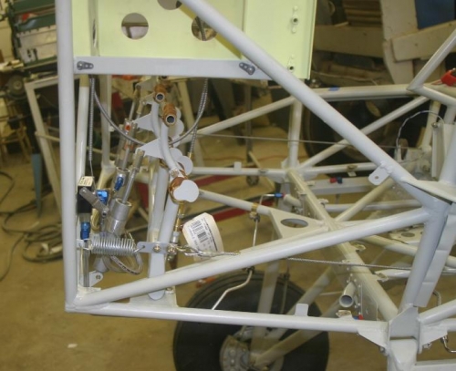 Aluminum hard lines from Parking Brake Valve to Bulkhead