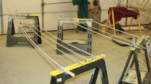 Stringers after painting.