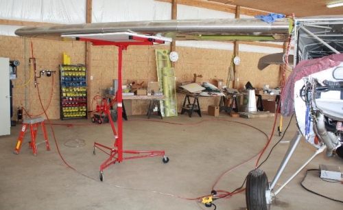 Water level tube connected to wing.