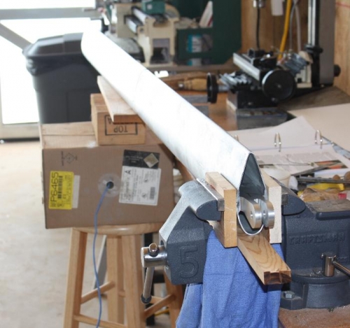 Flattening the strut.