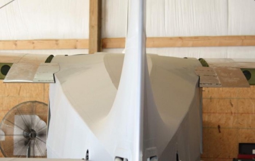 Top view of aft wing root fairing.