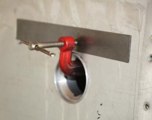 Key to centering the tank (once youve drilled the filler hole).