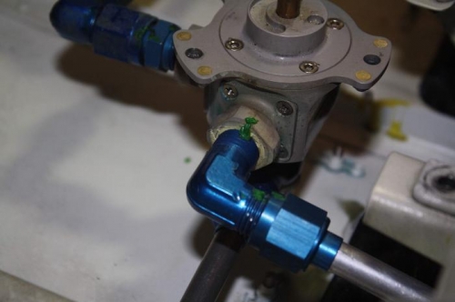 Andair fuel valve screws leaked.