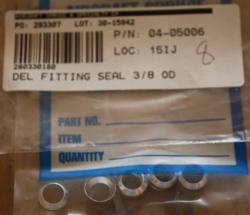 Del seals for AN couplings.