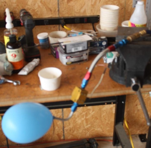 Pressure tested fuel flow sensor cube.