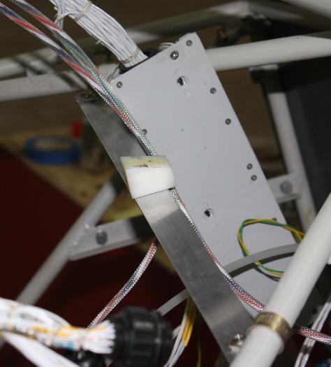 Support pad, panel raised in maintenance position.