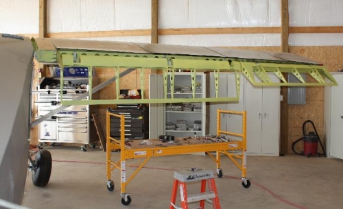 Installed flap and aileron.