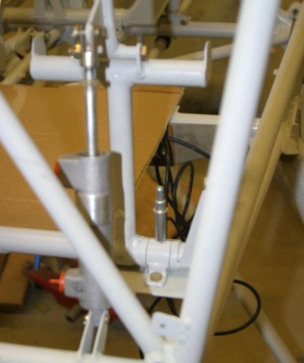 Rudder pedals clecoed in place