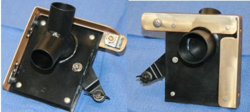 Defroster valve top and bottom.