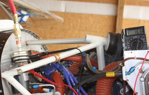 Verifying oil pressure sender function.