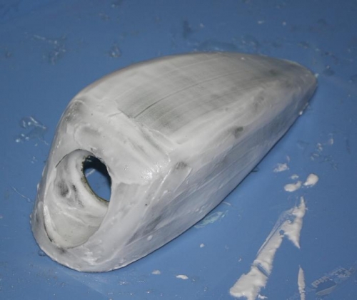 Epoxy microballoon slurry applied.