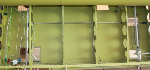 Aux fuel pump to main tank fuel lines.