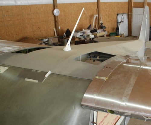 Left upper wing root fairing.