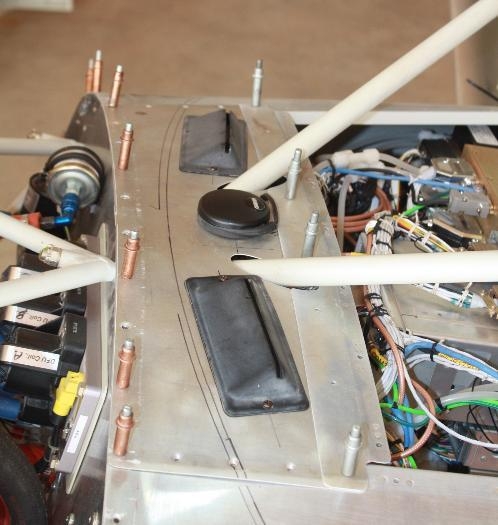 Diffusers and fuselage tube penetration subpanel mounted.