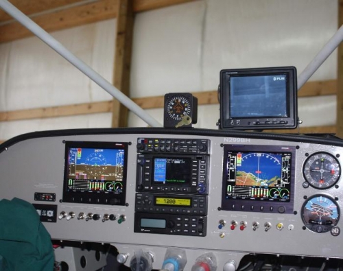 Flip up monitor showing infrared image