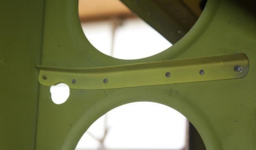 Immediately prior to fateful rivet drive.