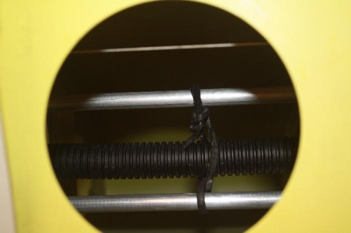 Koroseal binding to limit conduit vibration.