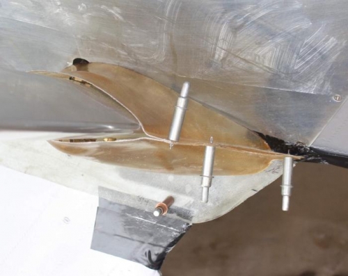 After trimming inboard, lousy fit outboard.