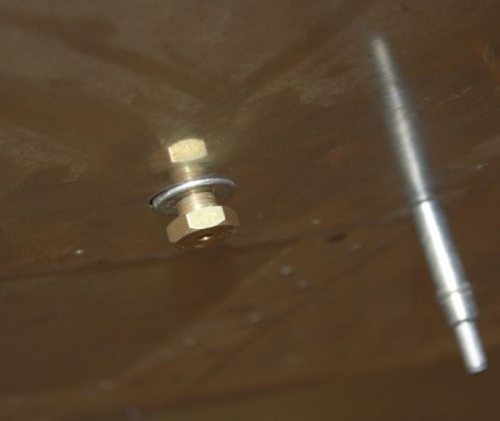 Inboard tank fuel drain.