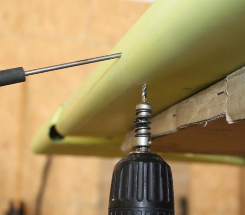 Pulling balace tube into leading edge.