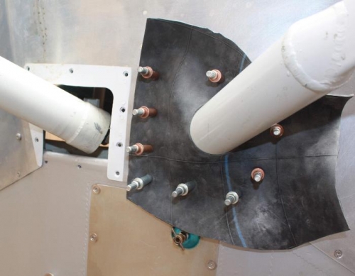 Inner tube rubber applied loosely.